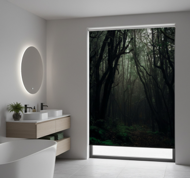 Tree roller blind dark mystic woods - TenStickers