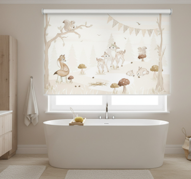 Tree roller blind for a whimsical woodland nursery - TenStickers