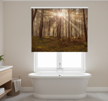 Tree roller blind golden wildlife retreat - TenStickers