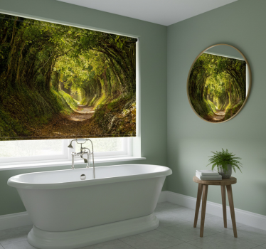 Tree roller blind immersive forest mural - TenStickers