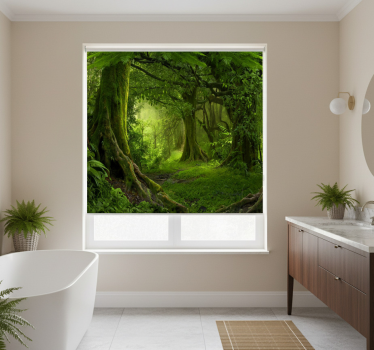 Tree roller blind lush woodland retreat - TenStickers