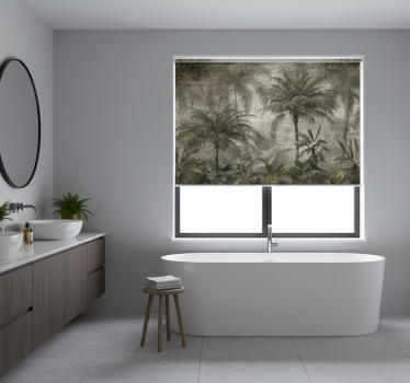Tree roller blind minimalist palm forest - TenStickers