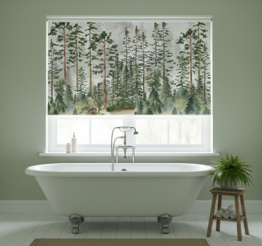 Tree roller blind woodland wall nursery - TenStickers