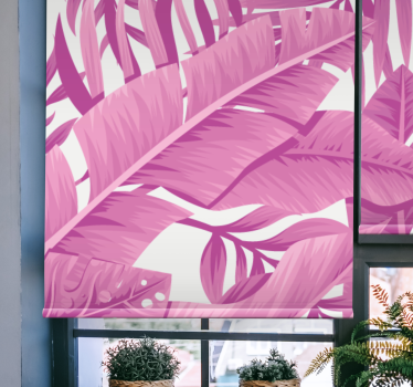 Tropical Leaf Motif flowers and plants roller blind - TenStickers