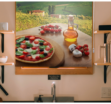 Tuscan tomatoes views Fruit and vegetable roller blind - TenStickers