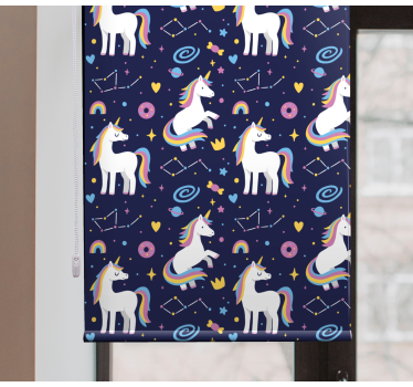 Unicorn pattern with symbols Kids blind - TenStickers