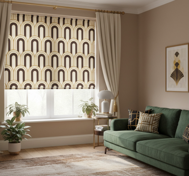 Vintage roller blind 1970s art deco arches - TenStickers