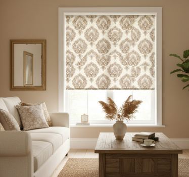 Vintage roller blind with elegant shell patterns - TenStickers