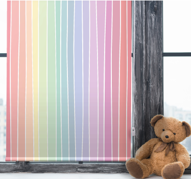 Watercolor vertical rainbow stripes Kids blind - TenStickers
