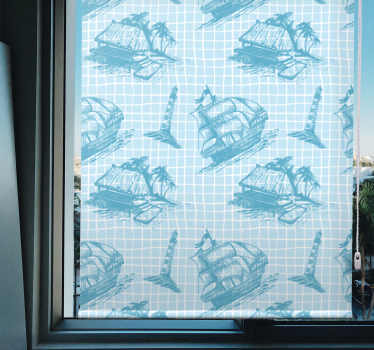 Westwind toile pattern design More vintage blind - TenStickers