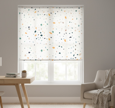 White roller blind white terrazzo - TenStickers