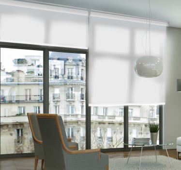 White translucent living room roller blind - TenStickers