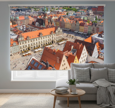 Wrocław living room roller blind - TenStickers