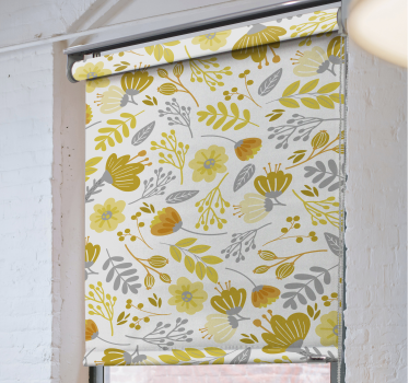 Yellow Flower kitchen blind - TenStickers