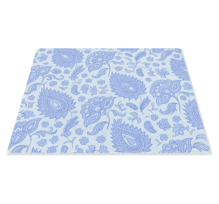 Original placemat blue paisley floral design - TenStickers