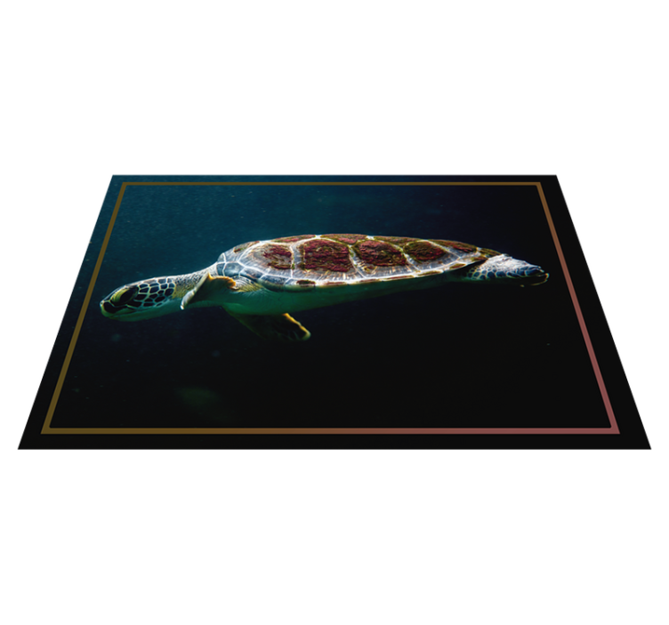 Original placemat turtle aquatic landscape - TenStickers