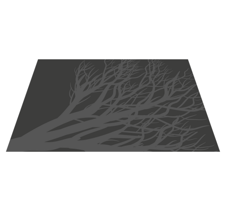 Elegant gray leaf elegant placemats - TenStickers