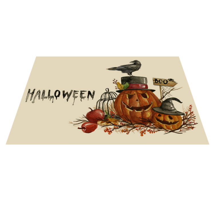 Watercolor Halloween rectangular placemats - TenStickers