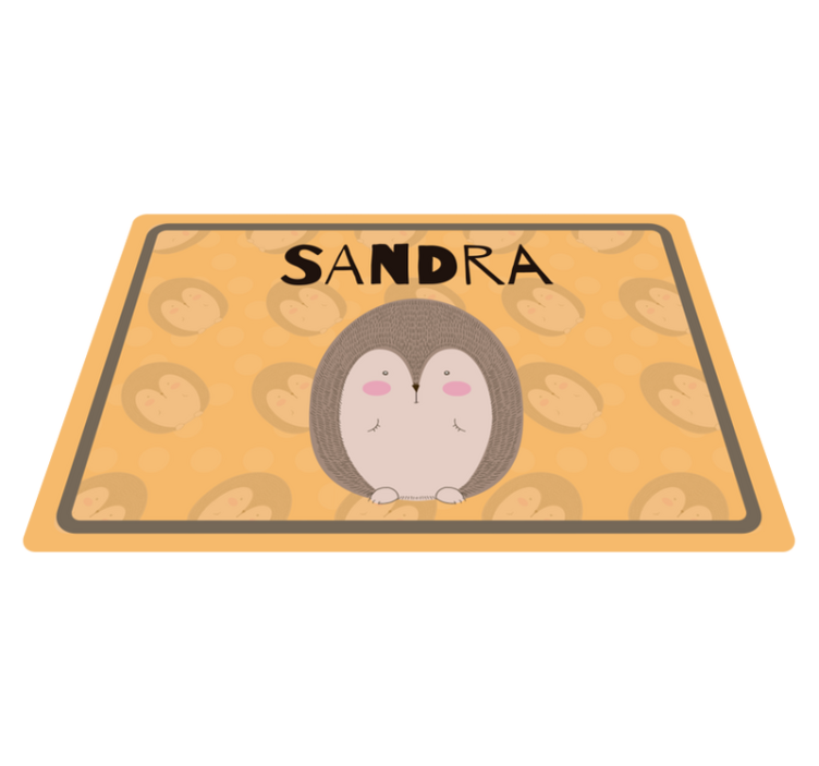 Children placemat with cute hedgehog design - TenStickers
