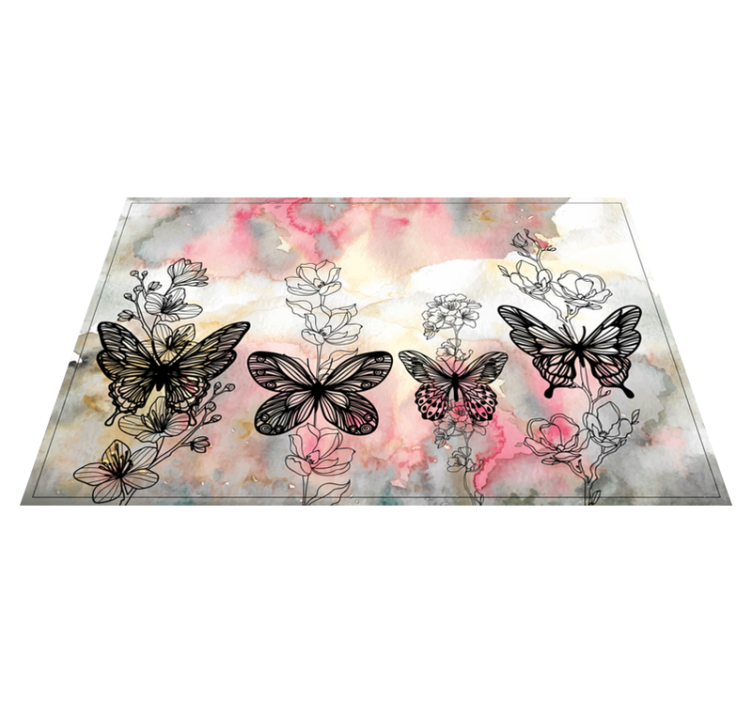 Floral Butterfly Accents placemat - TenStickers