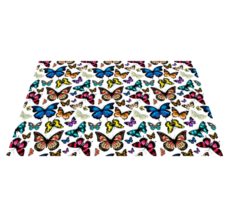 Beautiful and Colorful butterflies placemats - TenStickers