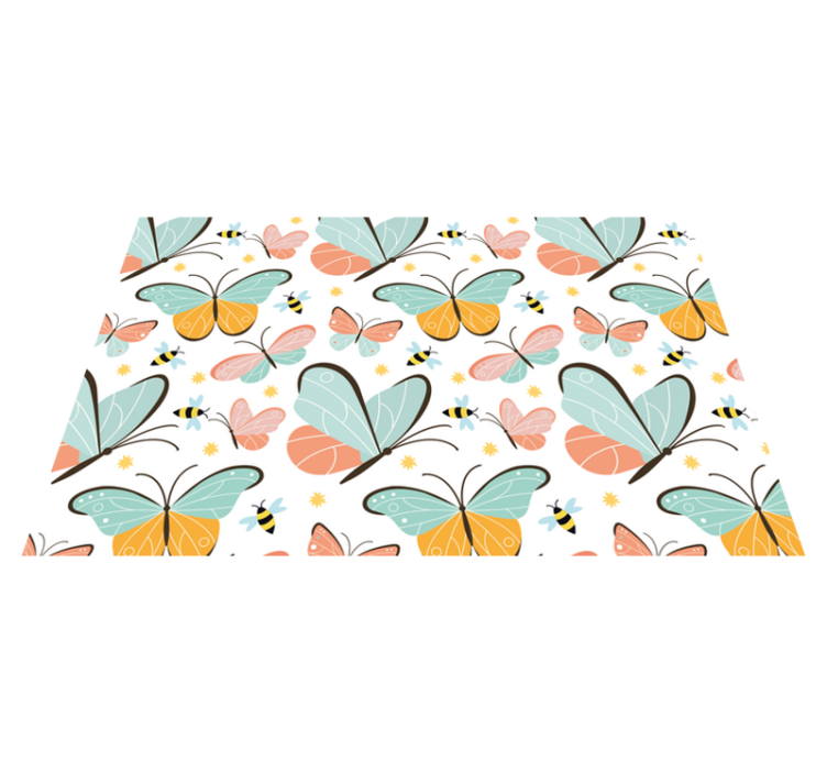 Placemat with quote butterfly pattern joy - TenStickers