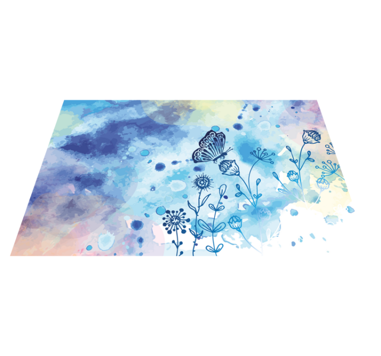 Original placemat butterfly floral design - TenStickers