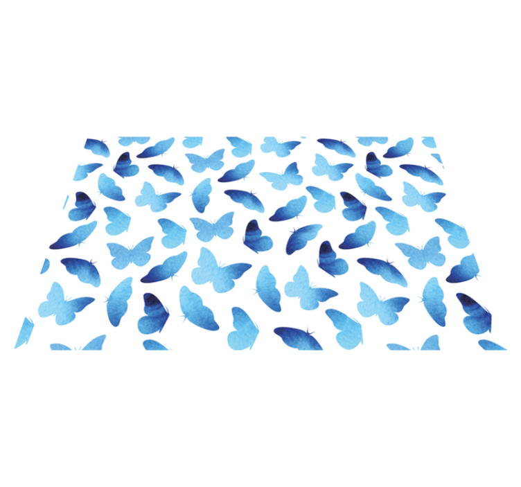 Painted blue butterfly placemats - TenStickers