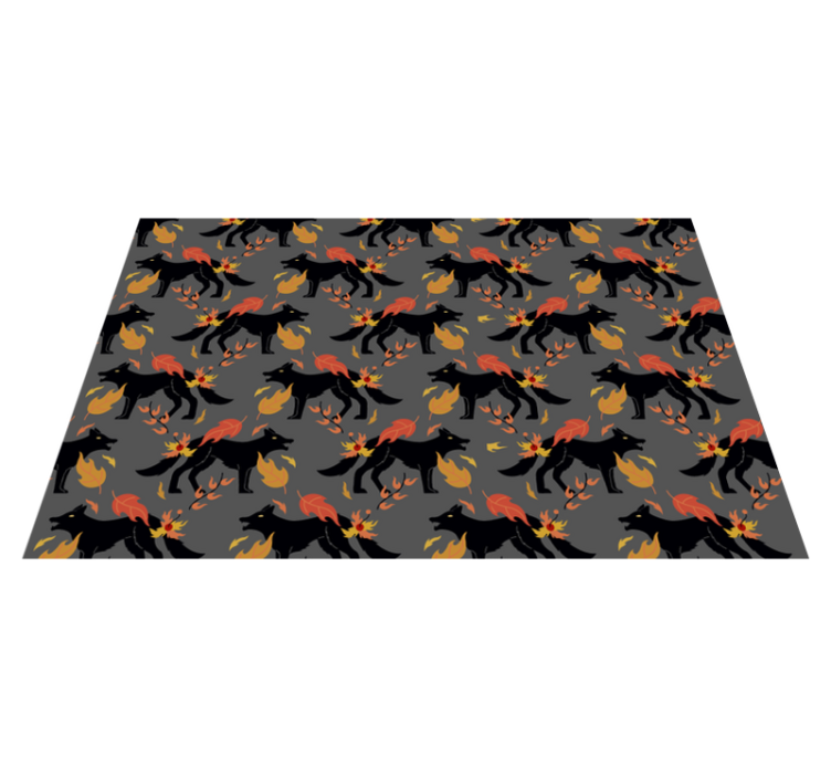 Wolf Pattern Vinyl placemats - TenStickers
