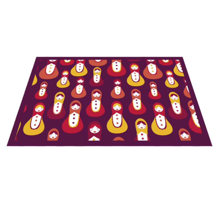 Original placemat colorful matryoshka design - TenStickers