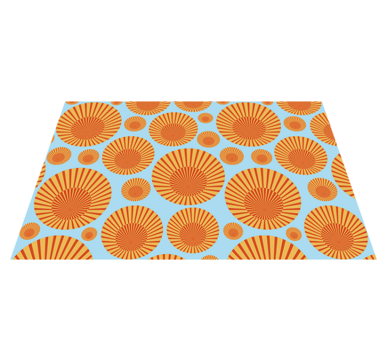 70's stripes sun retro placemats - TenStickers