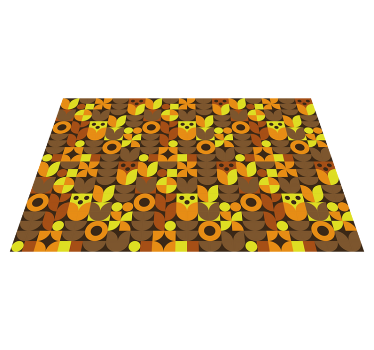 abstract 70s Vinyl placemats - TenStickers