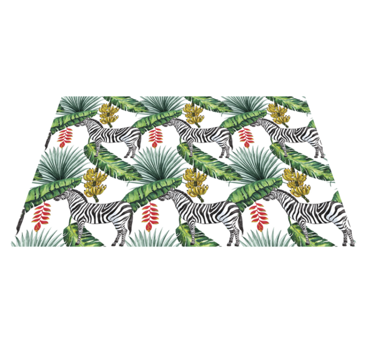 Zebra leaf pattern placemat - TenStickers