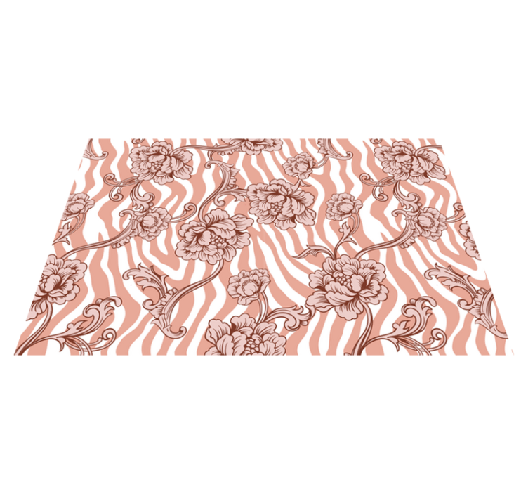 Original placemat floral zebra design - TenStickers