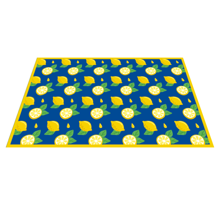 Blue and Yellow Lemons citrus placemats - TenStickers