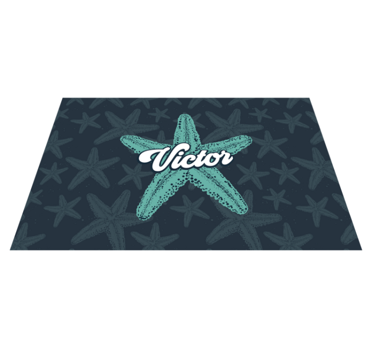 Personalizable placemat starfish personalized accent - TenStickers