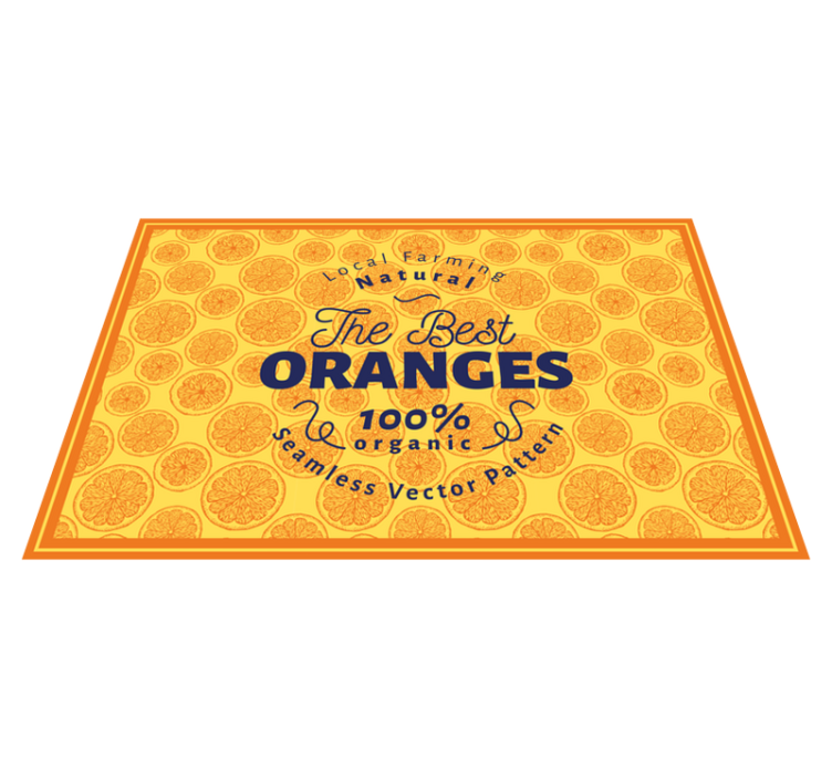 Original placemat orange slice design - TenStickers