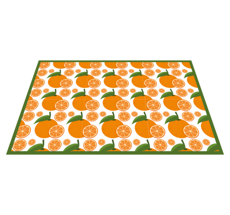 Sliced and full oranges white original placemat - TenStickers