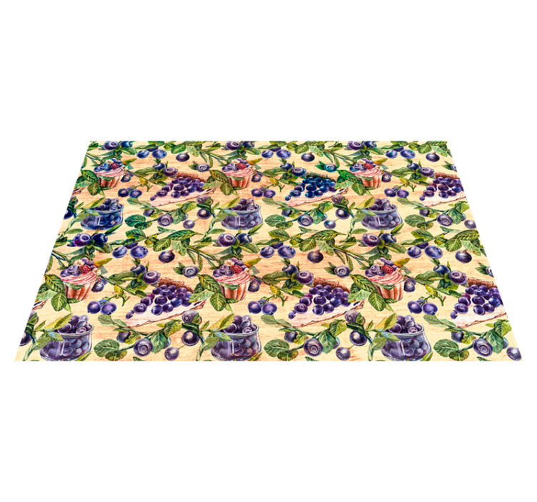 Original placemat blueberry cupcake design - TenStickers