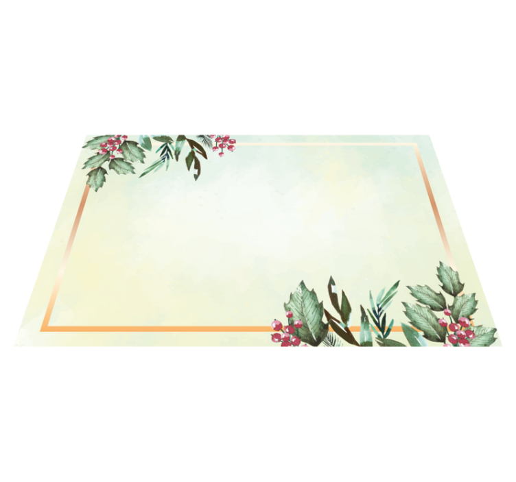 Modern placemat floral minimalist tabletop - TenStickers