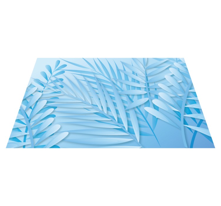 Leafy palm pattern placemat - TenStickers