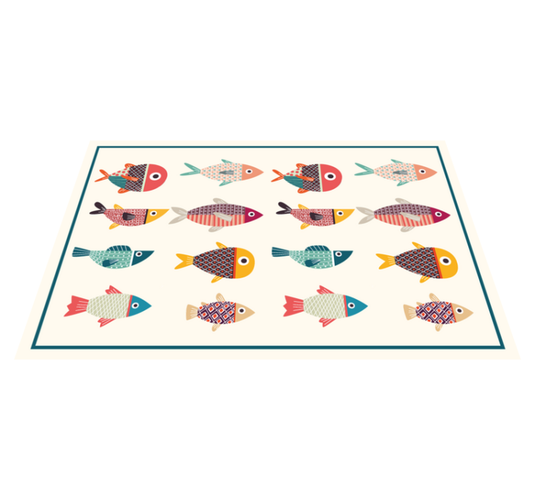 Original placemat with vibrant fish designs - TenStickers