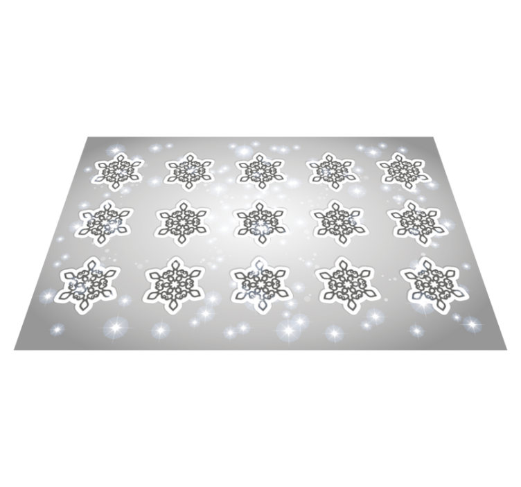 Christmas placemat snowflake design - TenStickers