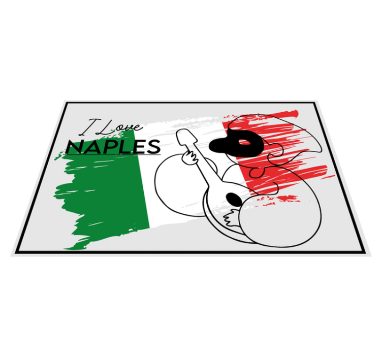 Placemat with quote i love naples design - TenStickers