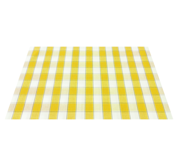 Yellow checkered pattern placemat - TenStickers