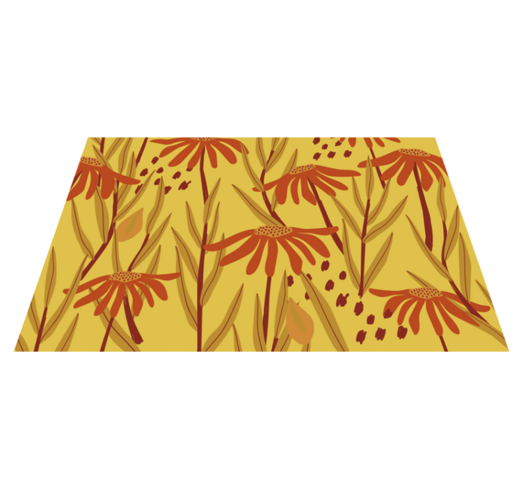 Original placemat floral yellow design - TenStickers