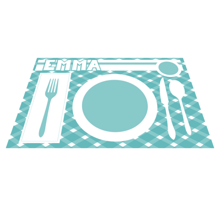 Personalizable placemat personalized dining mat - TenStickers