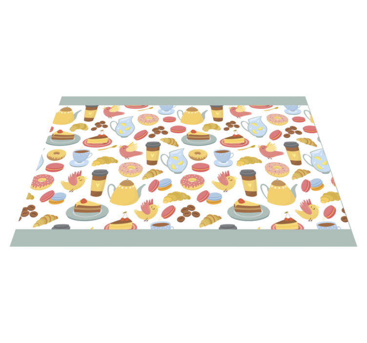 Children placemat with colorful dessert designs - TenStickers