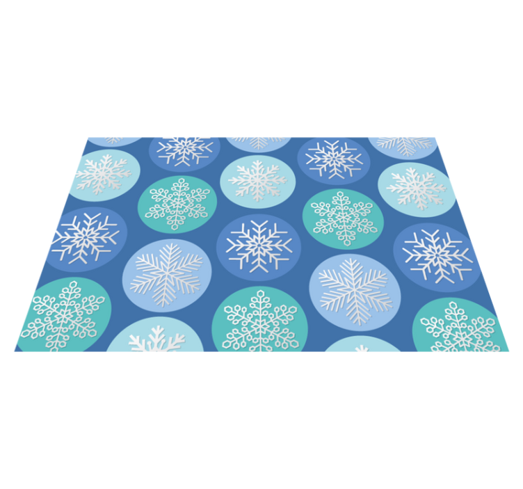 Christmas placemat snowflake pattern circle - TenStickers