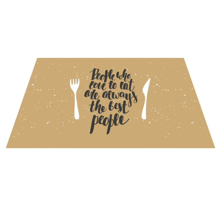 Placemat with quote forks and wisdom - TenStickers
